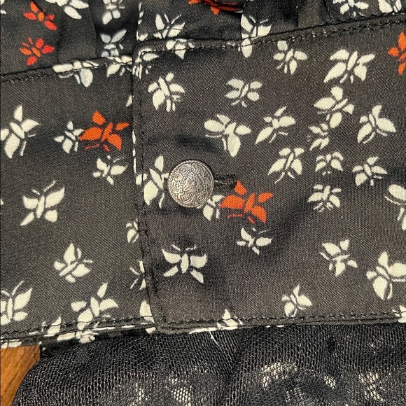 NWT Free people ladylike carbon combo floral black white long sleeve bodysuit M - Picture 7 of 16